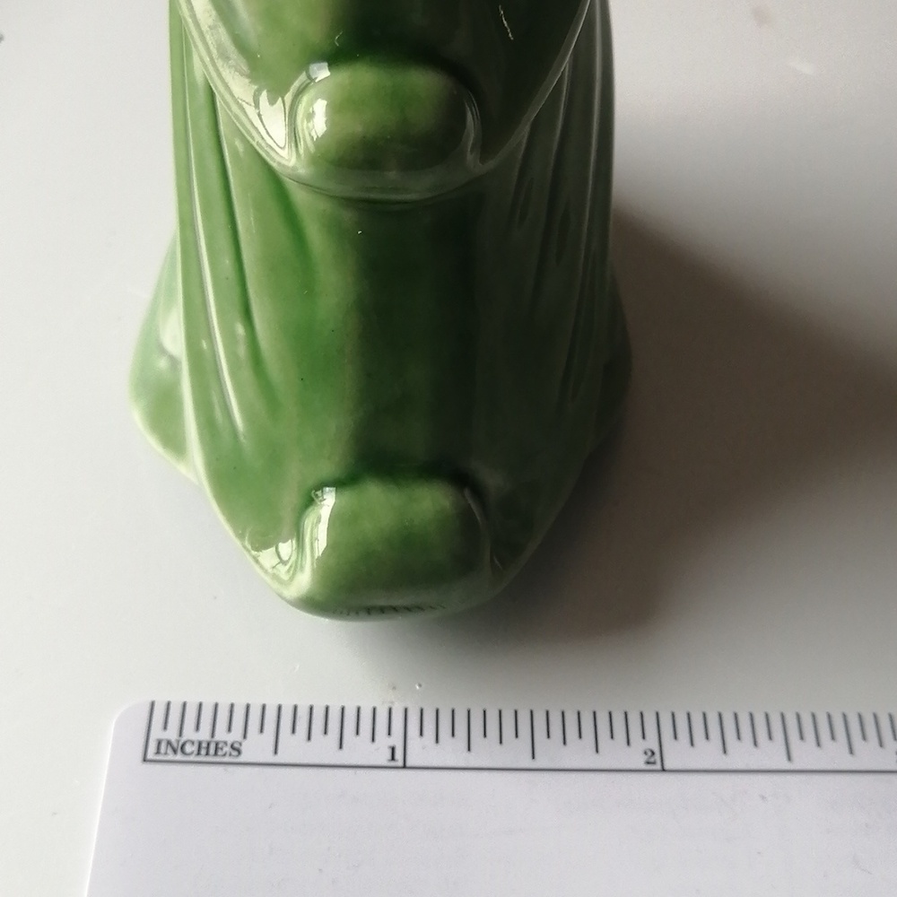 Vintage Shawnee Cornucopia Green Ceramic Decorative Small Vase - Picture 9 of 10